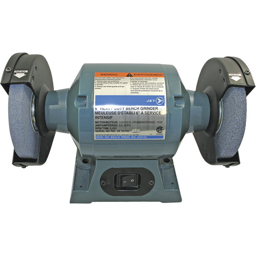 BGC-6 Heavy-Duty Bench Grinder, 6" Wheel Diameter, 1/3 HP Stor-it Systems