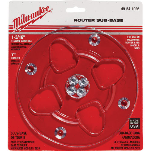 Clear 7" Diameter 1-3/16" Center Hole Sub-Base Stor-it Systems