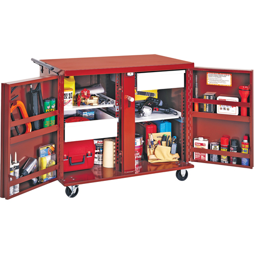 Rolling Work Bench, 43-7/8" W x 40-1/2" H x 26-7/8" D, 21.7 Cubic Feet Capacity Stor-it Systems
