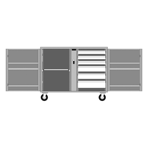 &eacute;tabli roulant, 49-7/8" la x 40-5/8" h x 26-7/8" p, Capacit&eacute; de 24,6 pi³ Stor-it Systems
