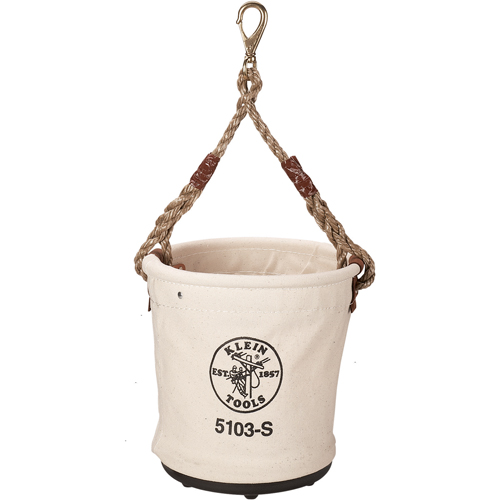 Bucket Tool Pouch, 12" L x 12" W x 12" H, Canvas, Beige Stor-it Systems