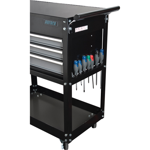 Chariot utilitaire, 4 tiroirs, 18" lo x 33" la x 39" h, Noir Stor-it Systems