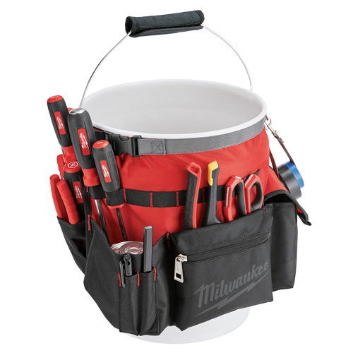 Sac organiseur pour seau, 10" lo x 10" la x 13-1/2" h, Nylon, Rouge Stor-it Systems