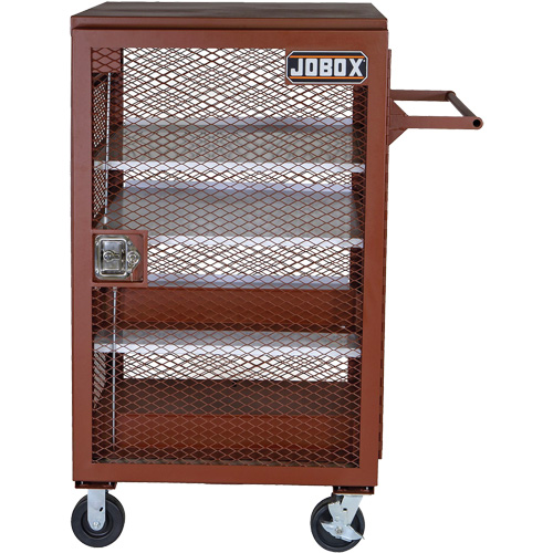 Armoire mobile en treillis, Acier, 22 pi³, Rouge Stor-it Systems