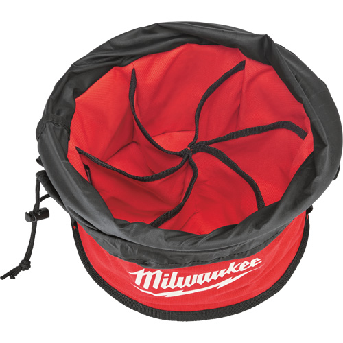 Sac range-tout style parachute, 11-4/5" lo x 11-4/5" la x 11" h, Nylon, Noir/Rouge Stor-it Systems