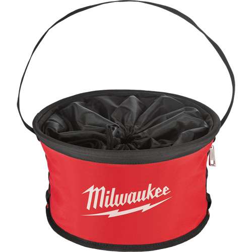 Sac range-tout style parachute, 11-4/5" lo x 11-4/5" la x 11" h, Nylon, Noir/Rouge Stor-it Systems