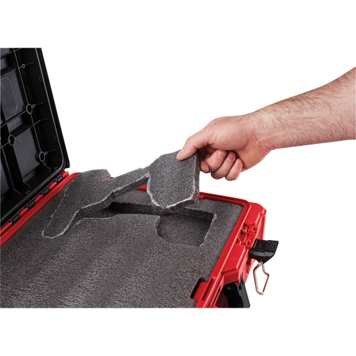 Coffre &agrave; outils avec partitions ajustables Packout, 20-7/10" x 15-1/5" x 6-1/5", Noir/Rouge Stor-it Systems