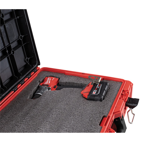 Coffre &agrave; outils avec partitions ajustables Packout, 20-7/10" x 15-1/5" x 6-1/5", Noir/Rouge Stor-it Systems
