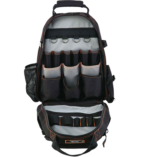 Arsenal&reg; 5843 Tool Backpack, 13-1/2" L x 8-1/2" W, Black, Polyester Stor-it Systems