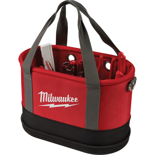 Sac ovale a&eacute;rien utilitaire, Nylon balistique, 14 pochettes, Noir/Rouge Stor-it Systems