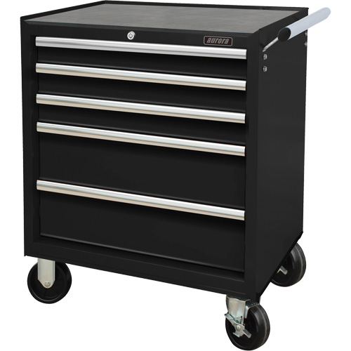 Chariot &agrave; outils industriel, 5 tiroirs, 27" la x 18-3/4" p x 31-1/2" h, Noir Stor-it Systems