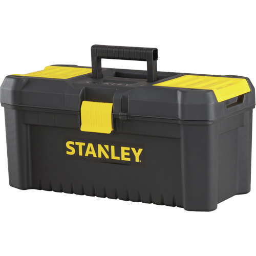 Coffre &agrave; outils avec plateau Essential, 16" la x 8" p x 7-3/10" h, Noir/Jaune Stor-it Systems
