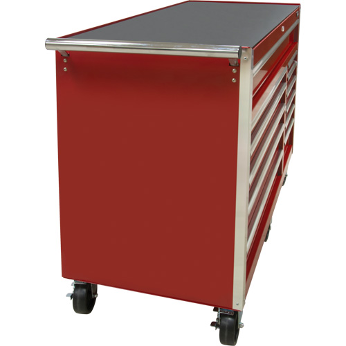 Chariot &agrave; outils industriel, 12 tiroirs, 56" la x 24-1/2" p x 38-1/8" h, Rouge Stor-it Systems