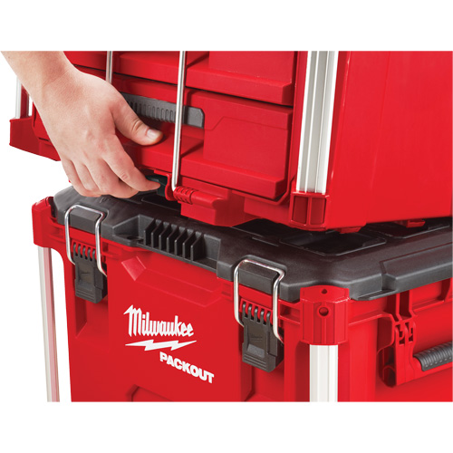 Packout 3-Drawer Tool Box, 16-1/3" x 14-1/3" x 22-1/5", Black/Red Stor-it Systems