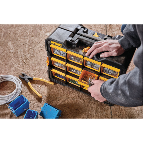 Organisateur Flip-Bin, 3-7/8" la x 17-3/4" p x 13-7/8" h, Noir/Jaune Stor-it Systems
