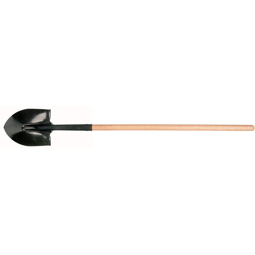 Round Point Shovel, Tempered Steel Blade, Hardwood, Straight Handle Stor-it Systems