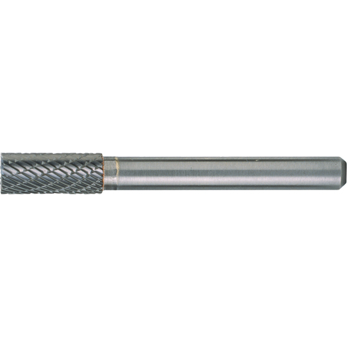 CLEVELAND Solid Carbide Burrs - Cylinder Shape with End Cut, SB-51, 1/4" Dia., 1/8" Shank, 3/16" Depth of Cut Stor-it Systems