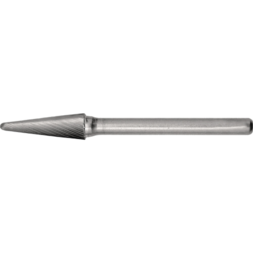 CLEVELAND Solid Carbide Burrs - Taper Shape Radius End 14°, 1/4" Shank Stor-it Systems