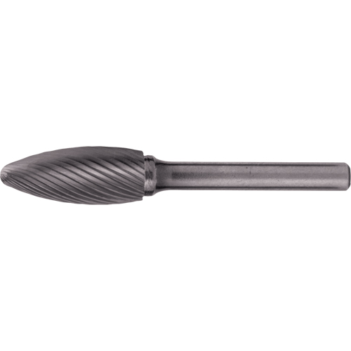 Fraises au carbure solide - Forme de flamme CLEVELAND, 1/2" dia., 1/4" Tige Stor-it Systems