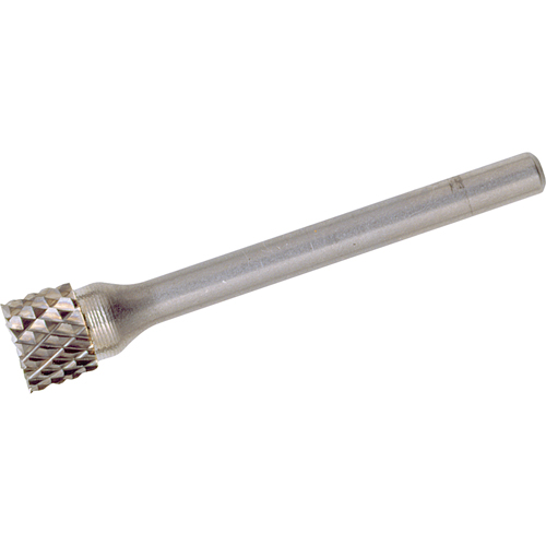 CLEVELAND Solid Carbide Burrs - Cylinder Shape with End Cut, SB-1, 1/4" Dia., 1/4" Shank, 5/8" Depth of Cut Stor-it Systems