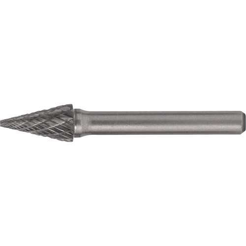 Fraises au carbure solide - Forme conique pointue CLEVELAND, SM-2, 1/4" dia., 1/4" Tige, 3/4" Prof. de la coupe Stor-it Systems