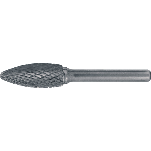 Fraises au carbure solide - Forme de flamme CLEVELAND, 1/2" dia., 1/4" Tige Stor-it Systems