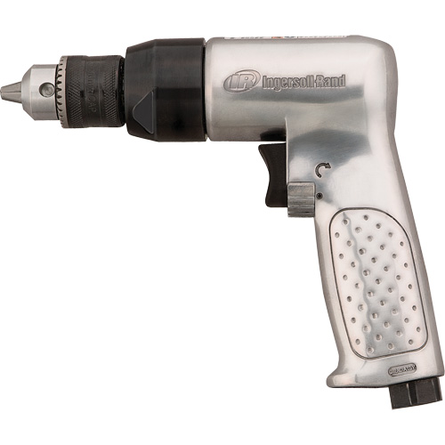 Reversible Air Drill, 4 CFM, 1/4" NPTF, 93 dBA, 3/8" Chuck, Keyed Stor-it Systems