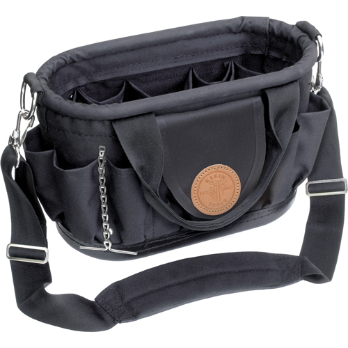 Tool Tote with Shoulder Strap, Polyester, 17 Pockets, Black Stor-it Systems