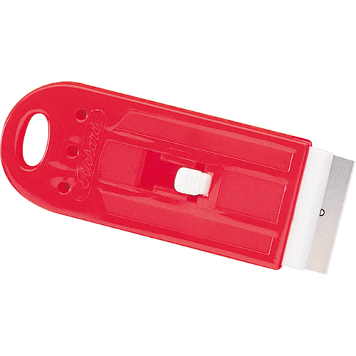 Retractable Razor Scrapers, High-Carbon Steel Blade, 1-1/2" Wide, Plastic Handle Stor-it Systems