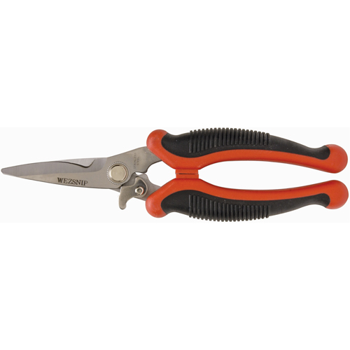 Easy Snip Utility Shear, 4" Cut Length, Straight Handle Stor-it Systems