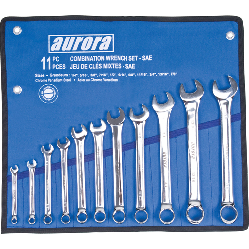 Wrench Set, Combination, 11 Pieces, Imperial Stor-it Systems