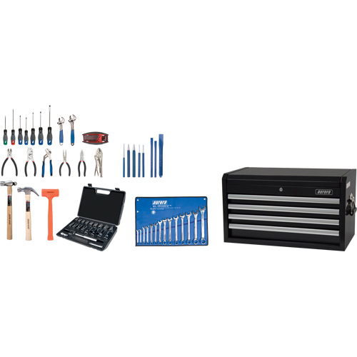 Ensemble d'outils de d&eacute;part avec coffre en acier, 70 morceaux Stor-it Systems