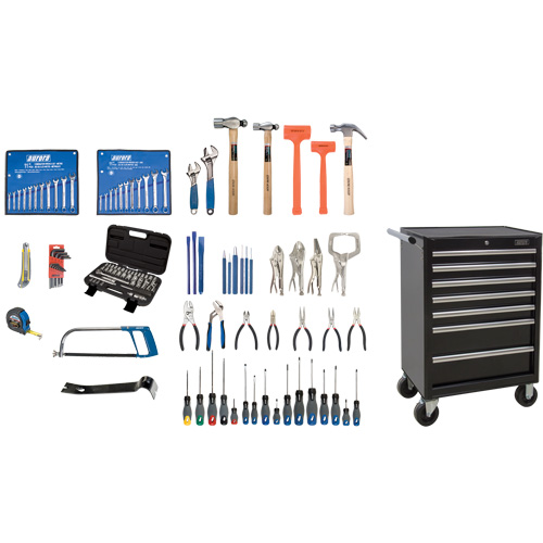 Ensemble d'outils interm&eacute;diaires avec coffre en acier, 112 morceaux Stor-it Systems