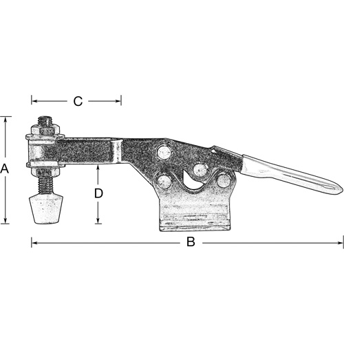Horizontal Hold-Down Clamps, 200 lbs. Clamping Force, Horizontal Stor-it Systems