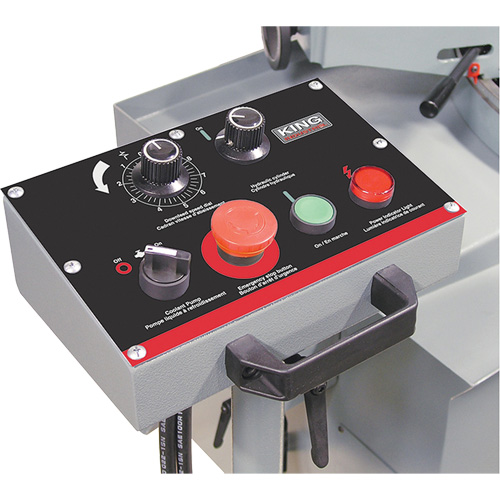 Scies &agrave; ruban &agrave; pivot &agrave; vitesse variable pour le m&eacute;tal, Horizontal, Capacit&eacute; de coupe Rond 10" et rectangulaire 10" x 18" Stor-it Systems