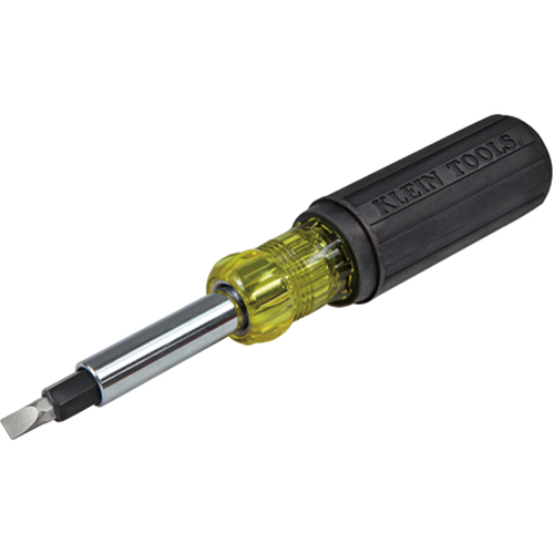 Heavy-Duty Multi-Bit Screwdriver/Nut Driver, 7-9/10" L, Cushion Grip Handle Stor-it Systems