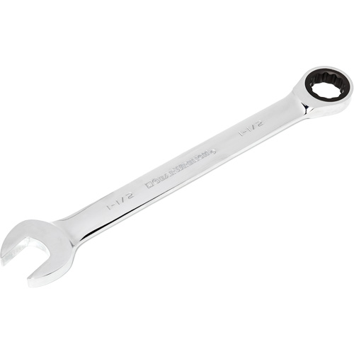 Ratcheting Combination Wrench, 12 Point, 1-1/2", Chrome Finish Stor-it Systems