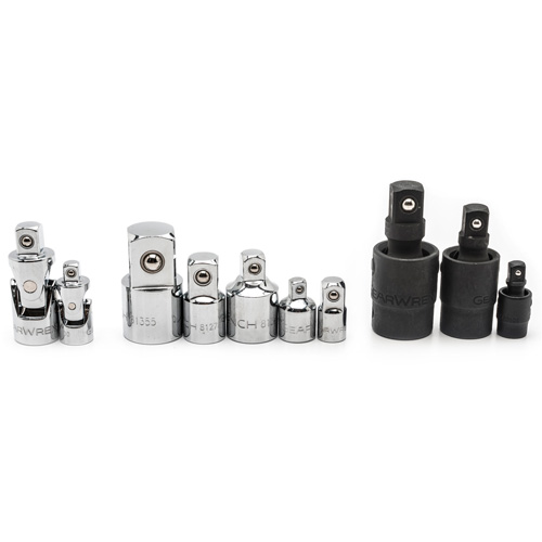 Jeu de douilles &agrave; joints et d'adaptateurs de douilles universelles 1/4", 3/8" et 1/2" &agrave; 10 pi&egrave;ces Stor-it Systems