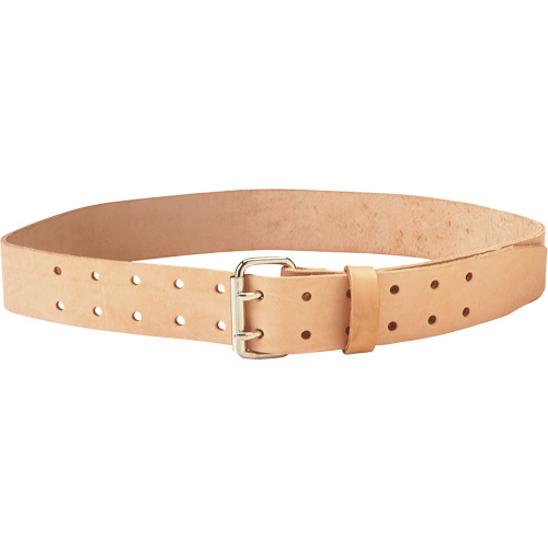 Double Tongue Belt, Leather, Beige Stor-it Systems