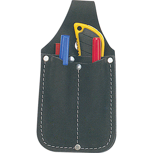 Utility Pouch, Knife Holder, Leather, 3 Pockets Stor-it Systems