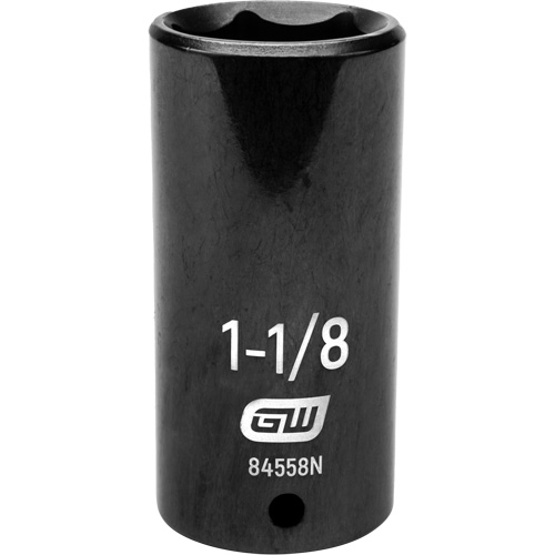 SAE Socket, Impact, 1-1/8", 1/2" Drive, 6 Points, Deep Stor-it Systems