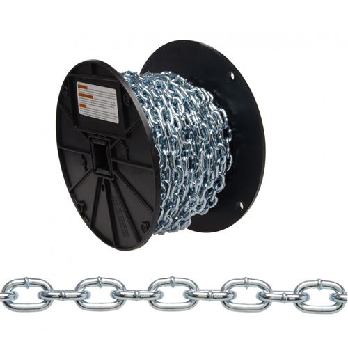 Chaîne torsad&eacute;e, Acier &agrave; faible teneur en carbone, #2 x 125' (38,1 m) l, Charge d'utilisation 325 lb (0,1625 tonne) Stor-it Systems