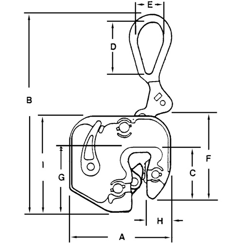 GXL Plate Clamp, 1000 lbs. (0.5 tons), 1/16" - 5/8" Jaw Opening Stor-it Systems