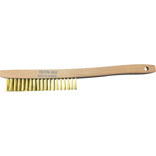 Brosses de nettoyage &agrave; manche recourb&eacute;, Laiton, 4 x 19 rangs de fils, Longueur 14" Stor-it Systems