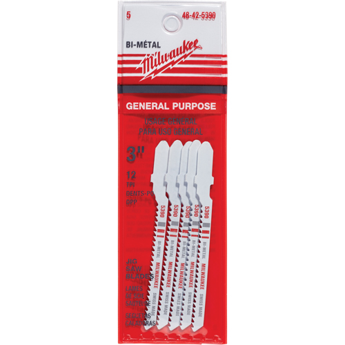 Lame de scie sauteuse, Bim&eacute;tal, Tige en T, 3" lo, 12 dents par pouce Stor-it Systems