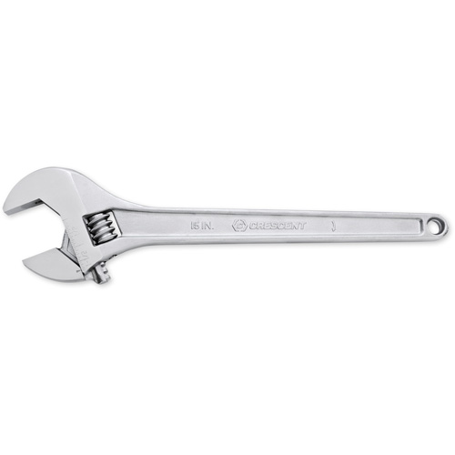 Adjustable Tapered Handle Wrench - Carded, 15" L, 1-11/16"/43 mm Max Width, Chrome/Polished Stor-it Systems