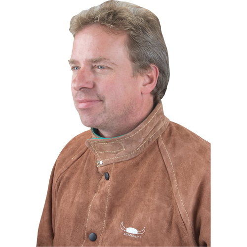 Welding Jacket, Leather, 4X-Large, Lava Brown Stor-it Systems