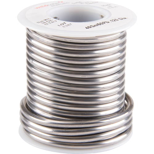 M&eacute;tal d'apport standard, &agrave; base de plomb, 40 % d'&eacute;tain, 60 % de plomb, &acirc;me Plein, dia. 0,125" Stor-it Systems