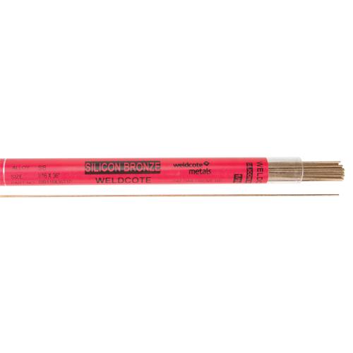 Baguettes pour soudage TIG en longueurs de 36", 1/16", Bronze silicon&eacute; Stor-it Systems