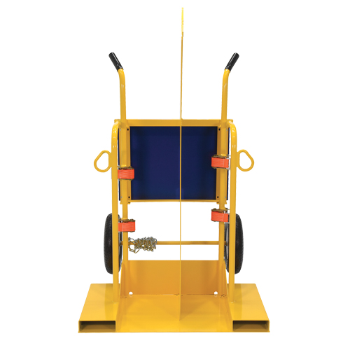 Welding Cylinder Torch Cart, Pneumatic Wheels, 24" W x 19-1/2" L Base, 500 lbs. Stor-it Systems